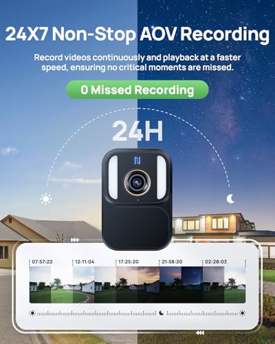 Image of Anona Aurora 4K Solar Security Cameras Wireless Outdoor, Forever Power with Solar Panel, 8MP Color Night Vision, 24 /7 AOV Recording, No Monthly Fees, AI Detection, Easy Setup, 2.4 GHz Wi-Fi, IP67