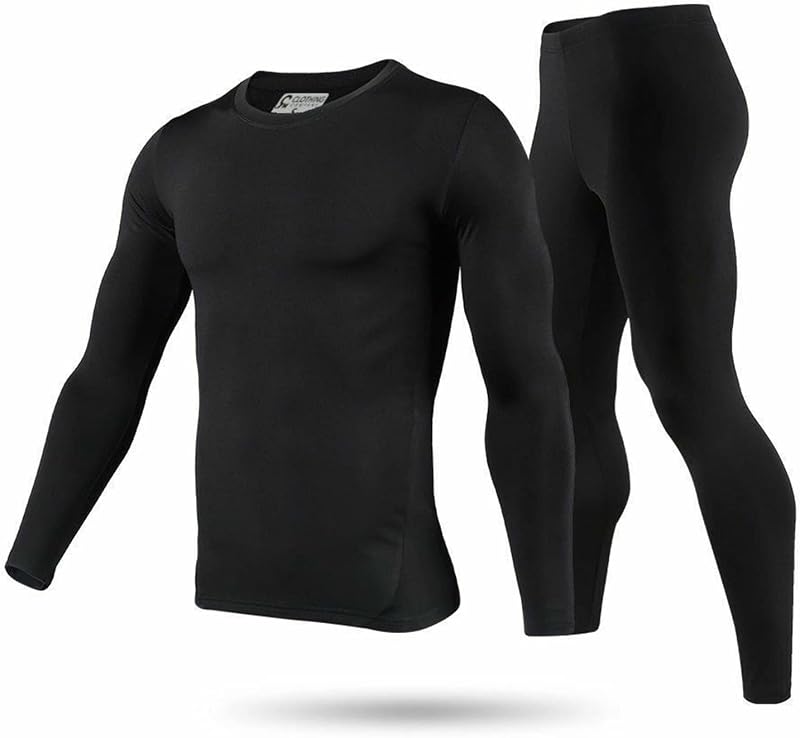 9M Conjunto de Calzoncillos Largos con Capa Base y Ropa Interior térmica Ultra Suave para Hombre con Forro Polar