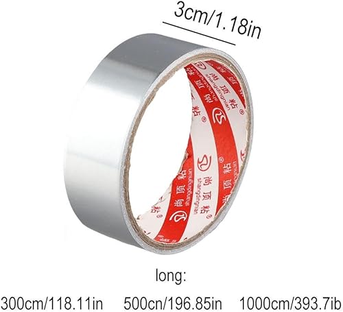Miniatura 4 de Cinta de papel de aluminio, Cinta de conducto de aire de aluminio,Aislamiento adhesivo de metal resistente a alta temperatura, Cinta de papel de
