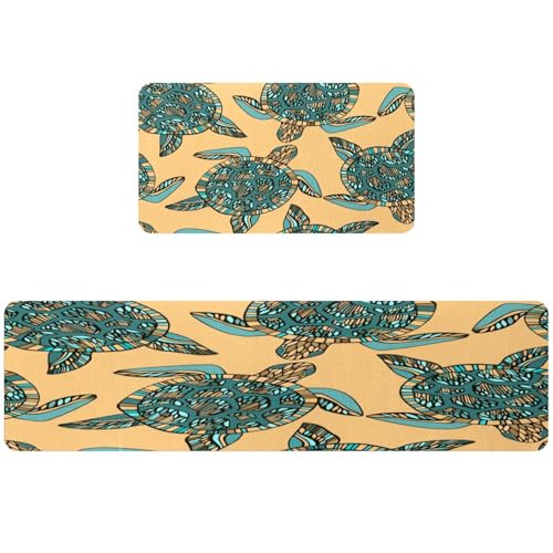 Tapis de cuisine lavables en machine pour éliminer facilement les taches de graisse - 2