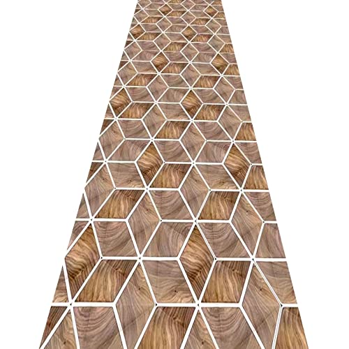 Alfombras de pasillo largo resistente al desgaste diseño madera veteada 2