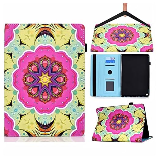 Fodral till Samsung Galaxy Tab a 10.1 2019 SM T510/T515 surfplattefodral, stötsäkert PU-läder multivinkelvisningsstativ funktion folip flip skyddande fodral rosa topp