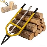★ 【Fendage du bois sans effort】 Cette **fendeuse de bûches** manuelle professionnelle utilise le principe de l'inertie. Il suffit de soulever la poignée et de laisser la gravité agir : finis les coups de hache épuisants ! Grâce à ce **fendeur de bûche manuel**, le bois se fend rapidement, facilement et sans effort.