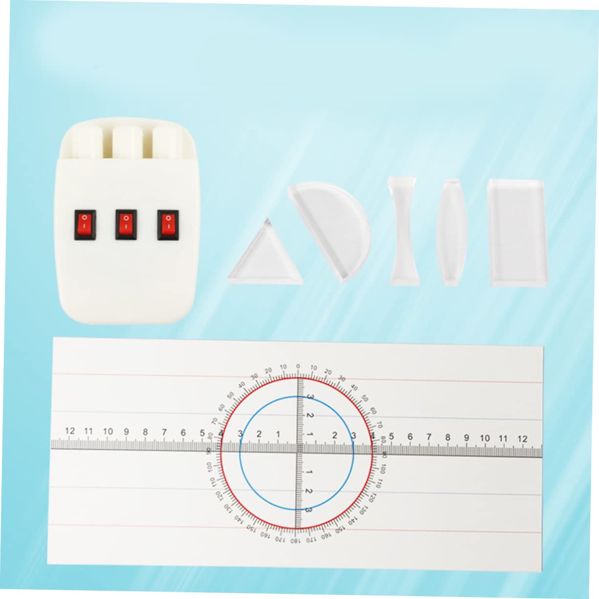 iplusmile Démonstrateur De Réfraction De La Lumière Ensemble D'Apprentissage Physique Kit D'Expérience D'Optique Physique Démo De Réflexion De La Lumière Démonstrateur De Réfraction