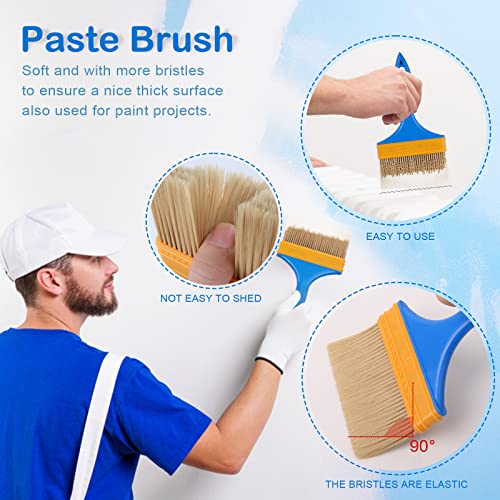 WRAPXPERT Wallpaper Smoothing Tools,Wallpaper Tool Kit with Squeegee Smoother,Seam Roller,Wallpaper Brush for Wallpaper Hanging,Contact Paper,Vinyl Application,Wallpaper Paste - Image 6