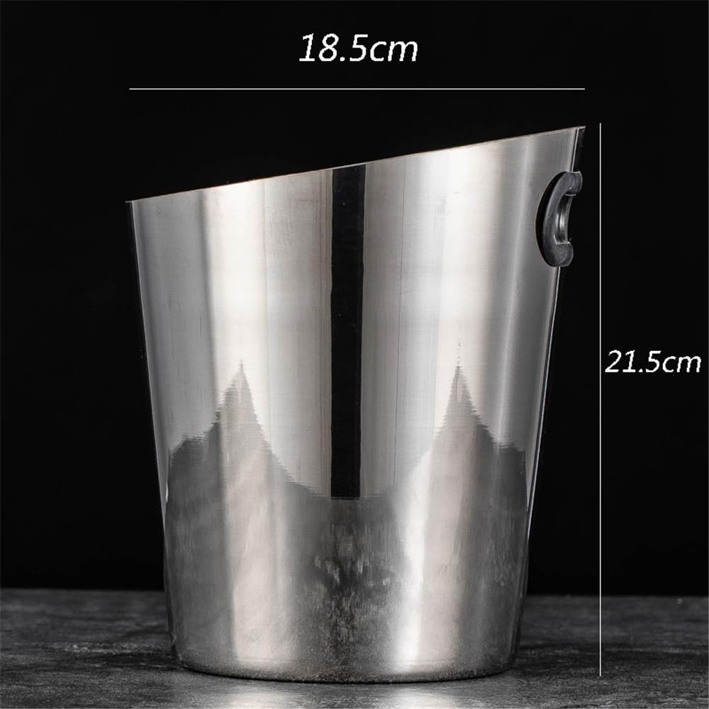 Cubo de Hielo Cubo de champán, Cubo Hielo Biselado, Acero Inoxidable, for Vino casero, Moda for Bar Cubo de Hielo frío para Barra(Gold)