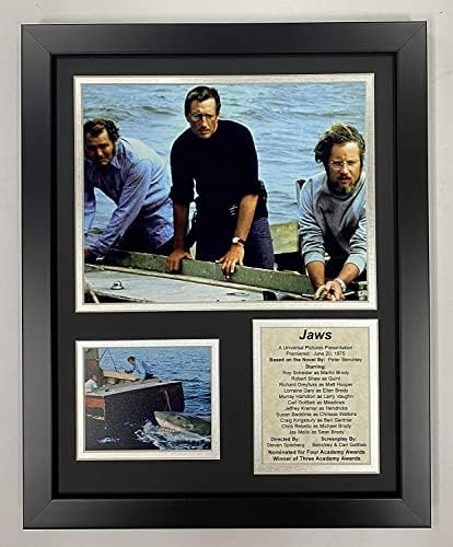 Jaws Movie Collectible | Framed Photo Collage Wall Art Decor - 12"x15" | Legends Never Die image 4