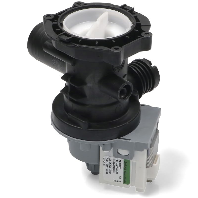 REPORSHOP - Bomba de Desagüe Para Lavadoras C00517420 Original Compatible con Indesit, Ariston, Bauknecht y Whirlpool - Evacuación Rápida