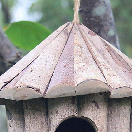 Orgrimmar Vintage Chickadee Bird House Nest Small Hanging Natural Wooden Garden Bird Nesting Box #TOP3