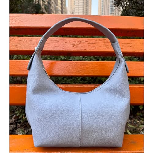 Image of Hobo Women's PU Leather Shoulder Tote Clutch Crescent Slouchy Bag with Zipper Closure and Top Handle