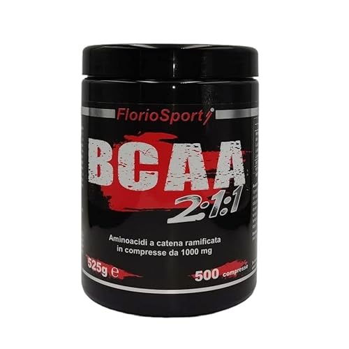 BCAA 2:1:1 AMINOACIDI RAMIFICATI 500 Compresse Tavolette da 1000 mg con Vitamina B1 e B6. Energia e Recupero. Leucina, Isoleucina e Valina