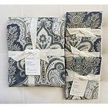 Pottery Barn Jordana Duvet Cover King/California King & Three Euro Shams Blue