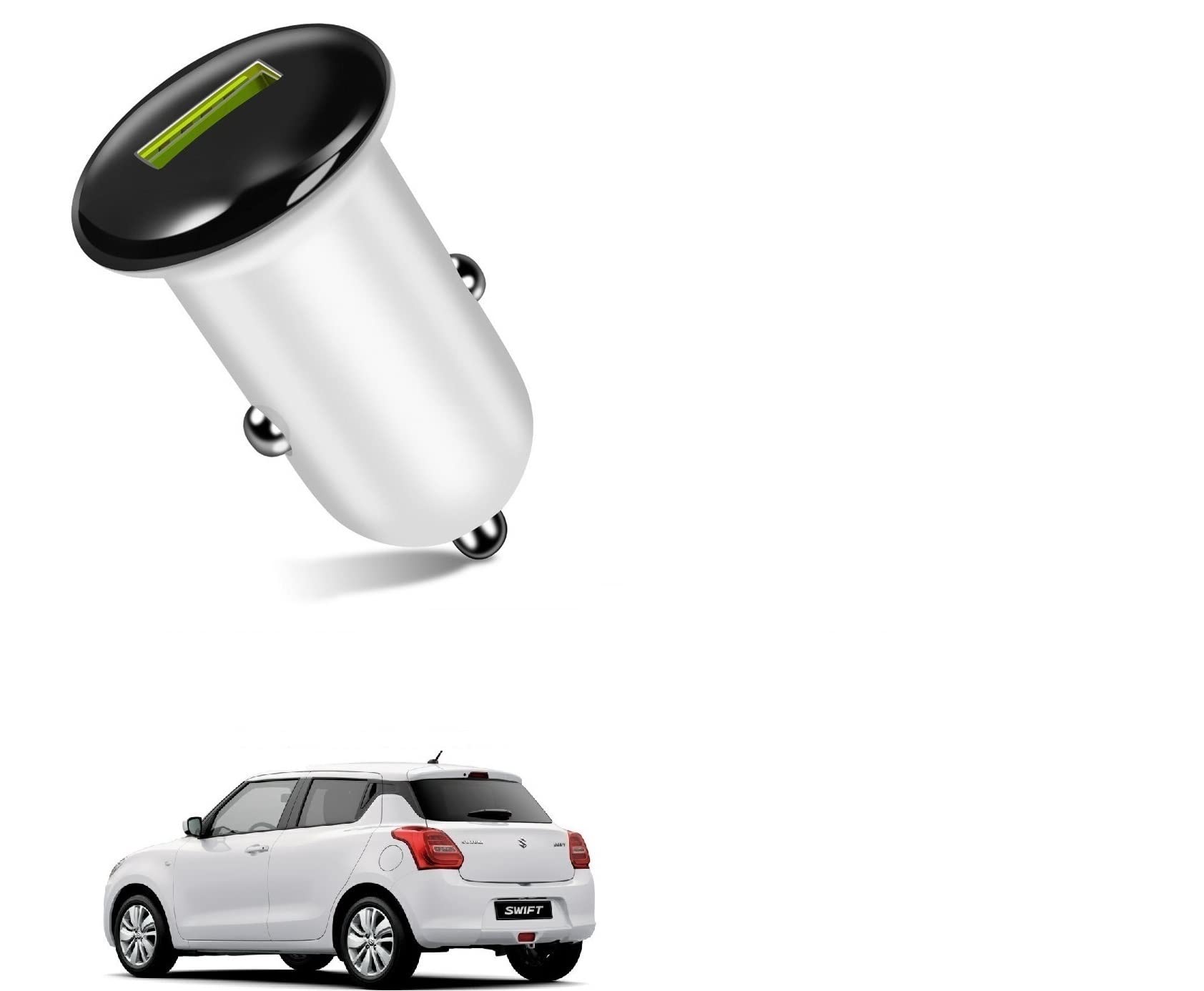 AUTO Addict CAR Charger Fast (Quick,1 Port) Single USB Charger for Maruti Suzuki New Swift (2018-Present)