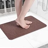 Hargiis Non-Slip Bathtub Mat, Anti Slip Shower Mat, Fast Drying Bathtub Mats, Foot Scrubber Mat, Anti Slip Mat for Tub, Floor, Bathroom, Kitchen, Home, Hotel (Brown 24