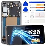 TFT for Samsung Galaxy S25 Screen Replacement for Samsung S25 LCD Display for Galaxy S25 SM-S931B SM-SM-S931U SM-S931W Digitizer Touch Screen Assembly Repair Kit with Fame (Black, NO Fingerprint)
