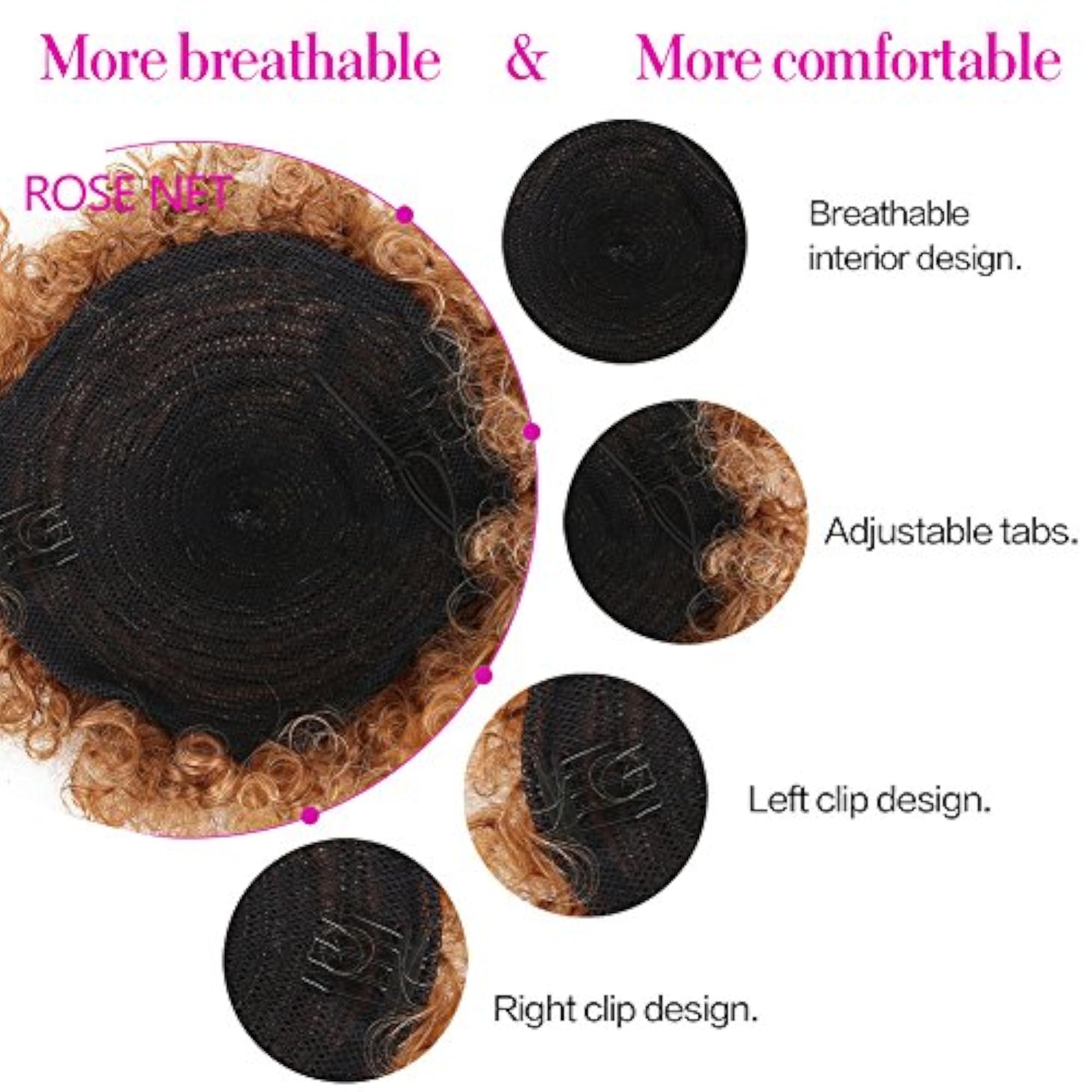 High Puff Afro Ponytail Drawstring, Short Afro Kinky Curly Clip In