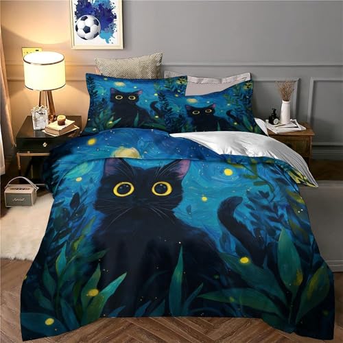 Housse de couette imprimé 3D léger parure de lit microfibre - 6