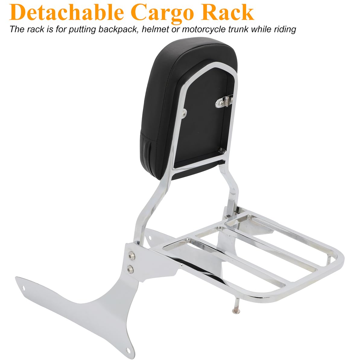 Amazon.com: Passenger Sissy Bar with Luggage Rack Backrest for