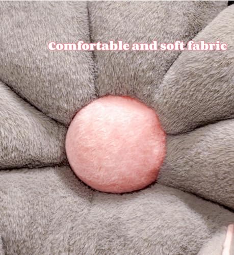 Almohada de lectura con soporte para los brazos, respaldo de piel sintética para cama, ideal para descansar, ver la televisión y jugar, funda lavable, bonita forma de flor