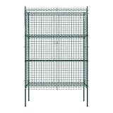 Krollen Industrial Commercial Grade NSF Listed Metal Wire Mesh Storage Green Epoxy Security Cage Kit 18