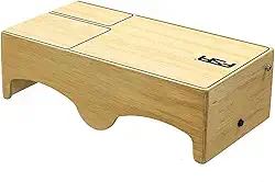 Cajon de Colo com Bongo Acoplado Híbrido 2 em 1 Encaixe Para Correia Profissional Com Captação Plug and Play CAJON DE COLO HIBRIDO NATURAL FCB20
