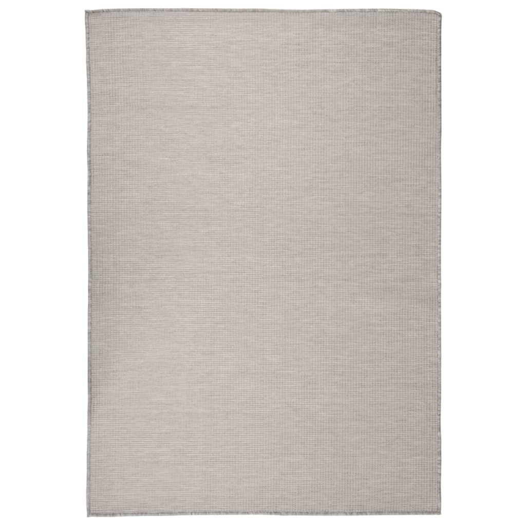 vidaXL Outdoor Flatweave Rug Garden Indoor Terrace Balcony Patio Backyard Decor Runner Area Rug Floor Carpet Mat Protector UV-Resistant Light Grey — image 1