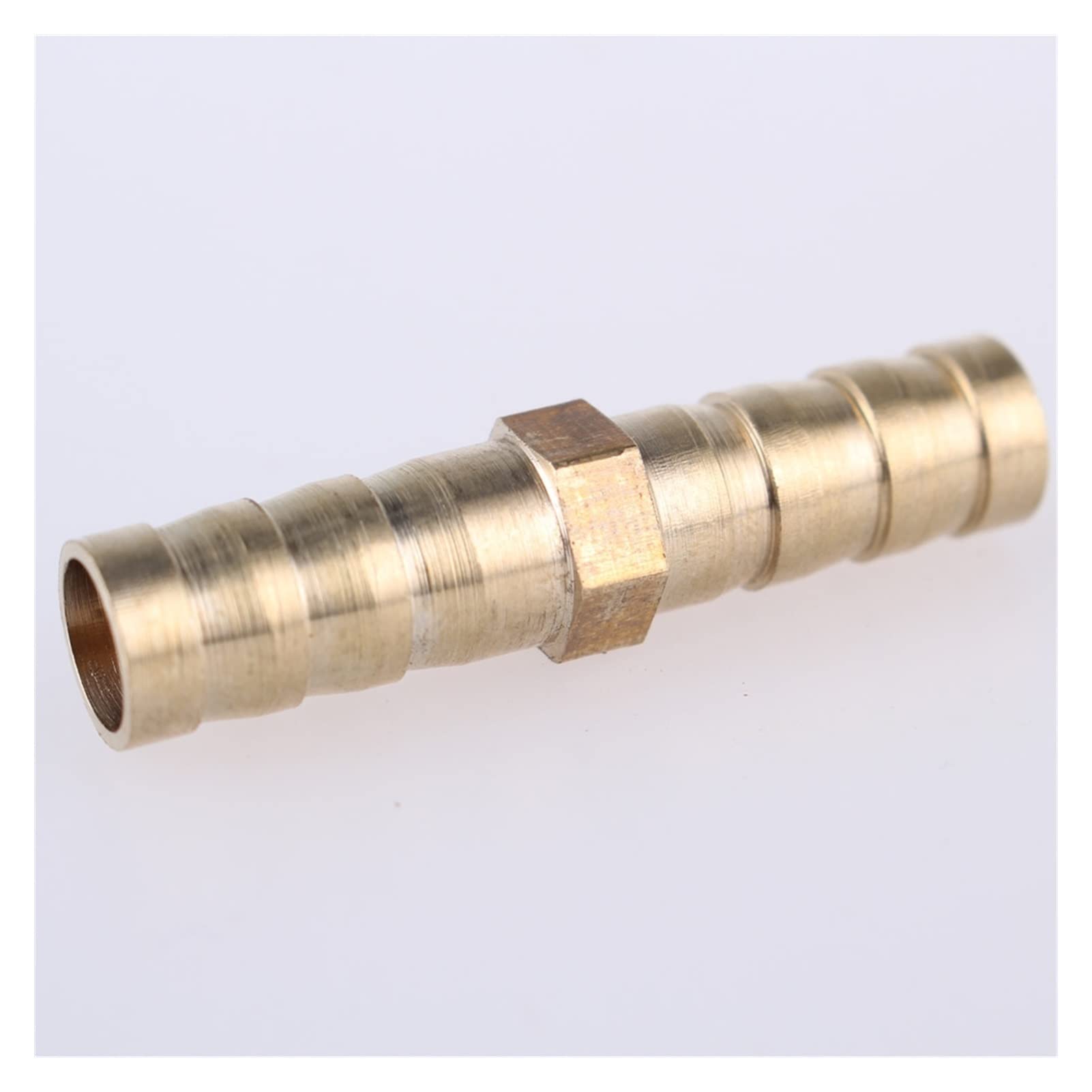 Adattatore per tubo da giardino, 1 pezzo, raccordo a barbiglio in ottone, connettore dritto a 2 vie per tubo da 6 mm, 8 mm, 10 mm, 12 mm, 16 mm, 19 mm, raccordo per torre in rame (dimensioni: diamet