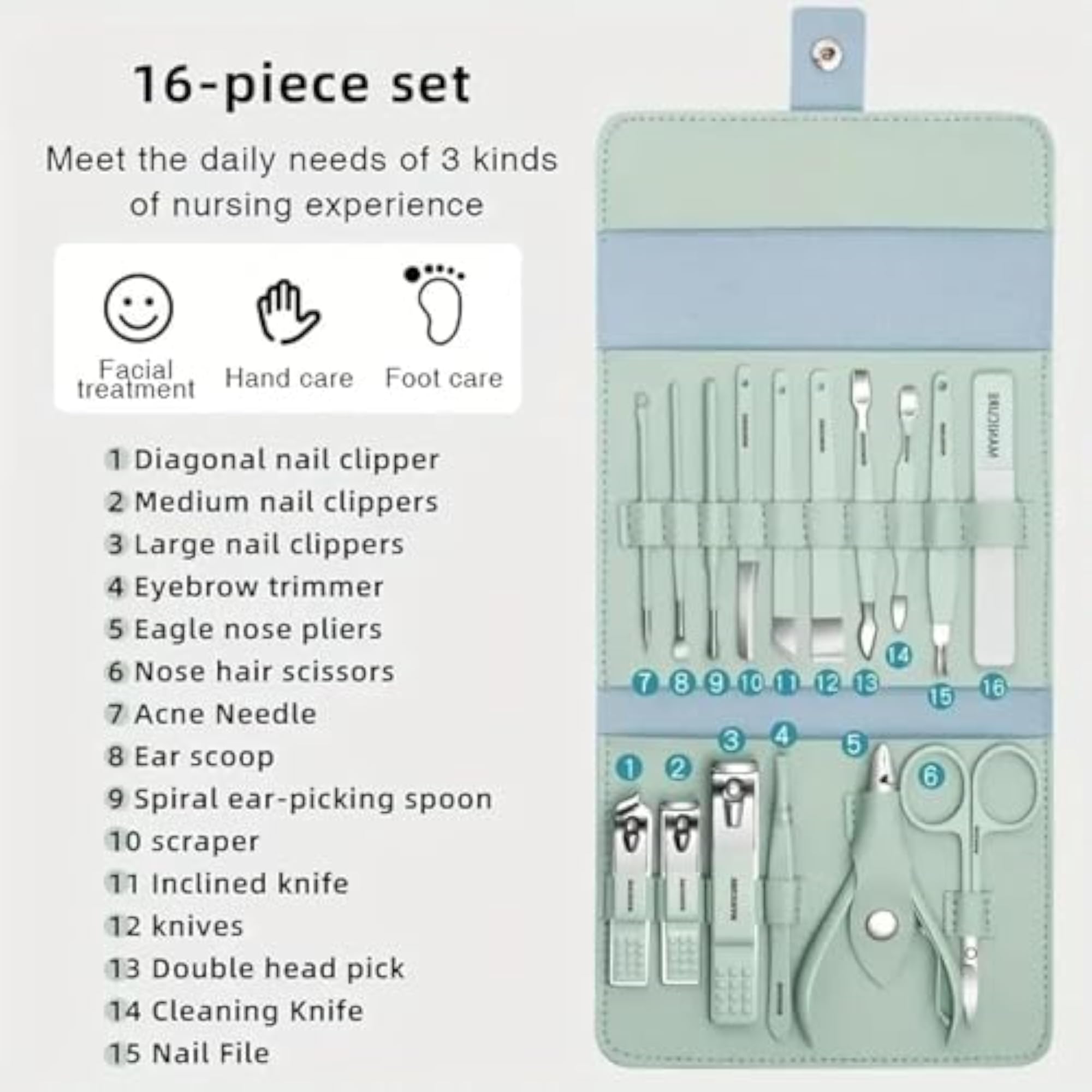 Luxury Stainless Steel Manicure Set for Women
