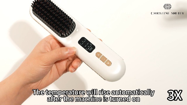 Amazon.com : CHRISTINE SHELLY Hair Straightener Brush, Portable