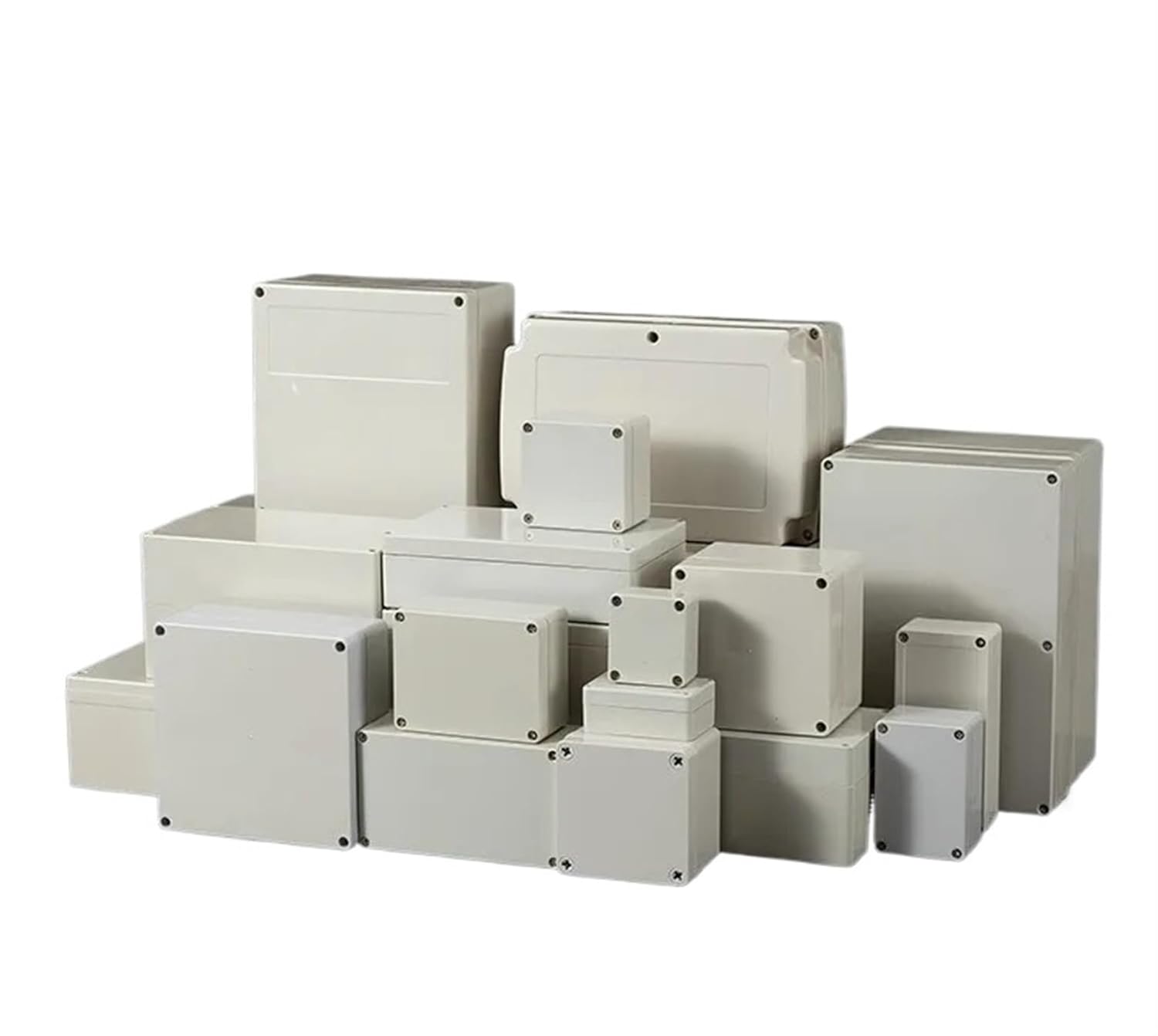 1pc Wall Mounted Outdoor Gray Plastic Enclosures Custom IP65 ABS Waterproof Electrical Junction Box Eith Ear Electrical Project Box(100x68x50mm)