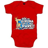 Body bebé Sóc del Girona com el meu pare amunt Girona - Rojo,