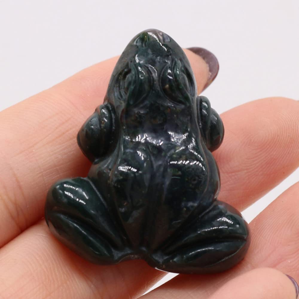 Mignon Grenouille Décoration de la Maison Quartz Rose Opale Onyx 30x38mm
