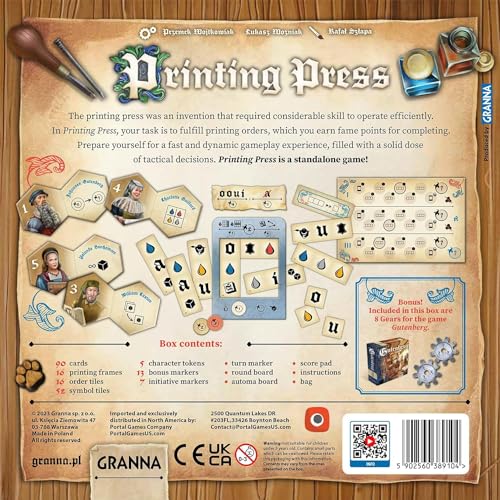 Printing Press juego de mesa familiar miniatura 7