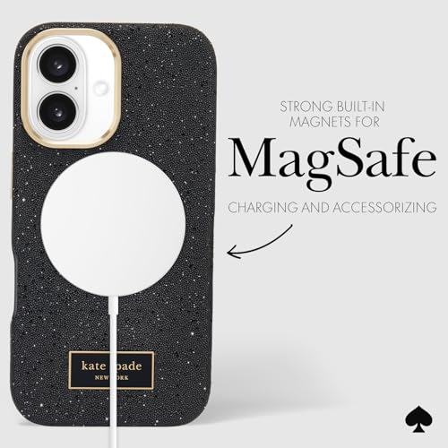kate spade new york iPhone 16 Case - Compatible with MagSafe - Designer Phone Case - Crystal Pave Nightfall by kate spade new york - Image 6