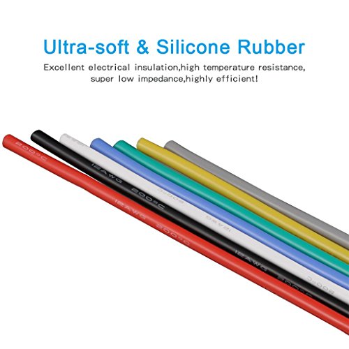 Bntechgo 12 Gauge Silicone Wire Kit 7 Color Each 3 Ft Flexible 12 Awg Stranded Tinned Copper Wire #TOP4