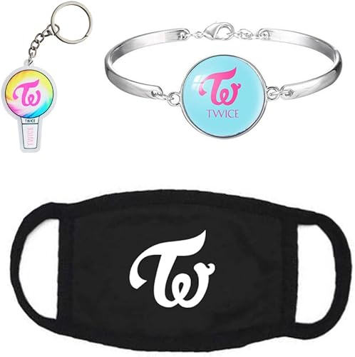 Miniatura 7 de WGEEEY Kpop Twice - Juego de regalos de dos veces tarjeta fotográfica calcomanías pulsera protector facial anillos collar colgante pin de botón