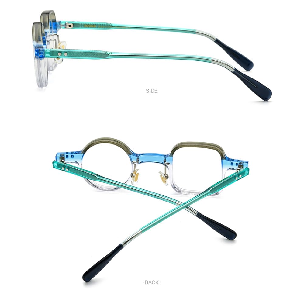 MUTYNE Occhiali da vista in acetato multicolore Montatura da uomo Occhiali da vista rotondi quadrati Occhiali da vista da donna