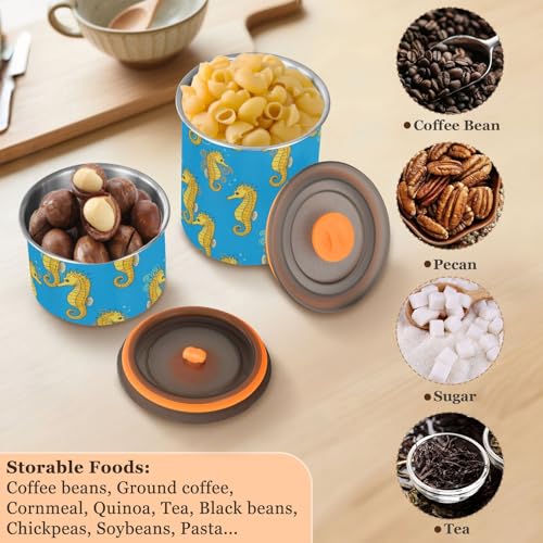 Contenedor Hermético de Café de Acero Inoxidable 900ml miniatura 5