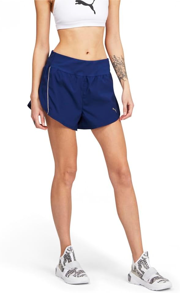 PUMA Womens Run Cooladapt Woven 3 Inch Shorts Running Casual Bottoms Comfort Technology - Blue