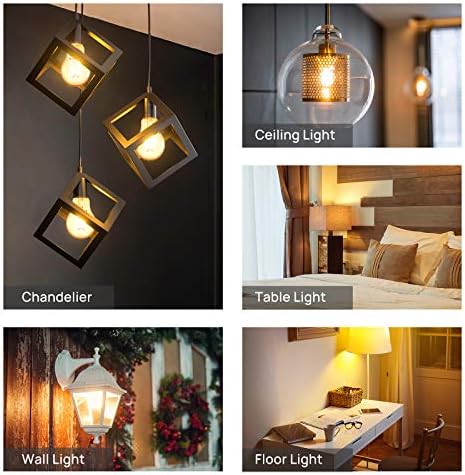 Linkind WiFi Smart Edison Screw Filament Bulb, 4.5W Dimmable Vintage E27 A60 Classic Globe, 350lm, 2200K Soft White, No Hub Required, Compatible with Alexa, Google Home, 2 Pack