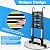 Wolec Telescoping Ladder,12.5ft Aluminum Portable Extension Ladder w/Hooks, Stabilizers& Wheels, Heavy Duty 330lbs Max Capacity, Collapsible Telescopic Ladder for Rv, Roof, Attic, Outdoor -Black