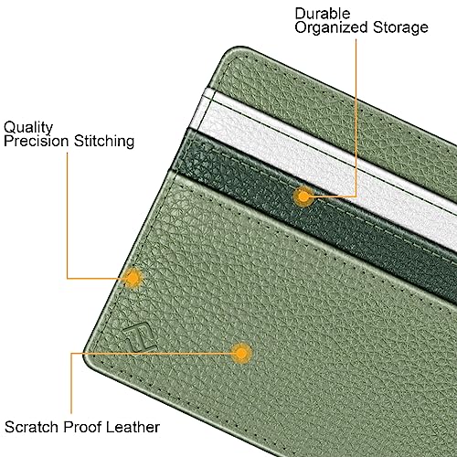 FINTIE Slim Minimalist Front Pocket Wallet, RFID Blocking Credit Card Holder Card Cases with ID Window for Men Women3