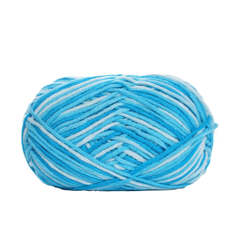 1 Roll 50g 5Ply Colorful Crochet Knitting Yarn for DIY Crafts (Blue) — image 1