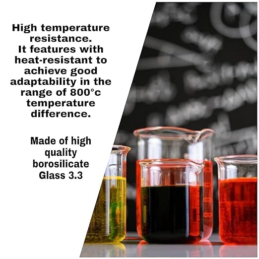 Image of VVS Borosilicate Glass Beaker 5ml pack of 12 of For School College, Lab Laboratry and professional use