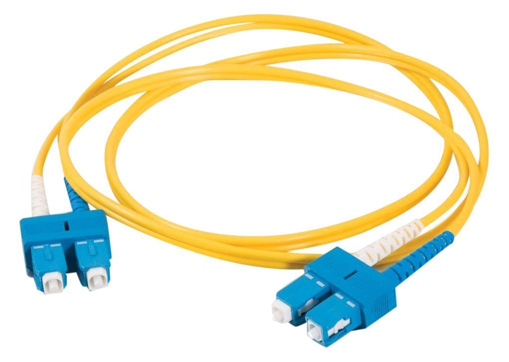 Cable de fibra óptica SC a SC de 5m C2G 85571 macho a macho color amarillo para redes 5