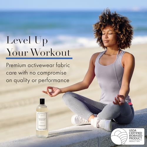 The Laundress Activewear Laundry Detergent, 32 Oz, Marine Fragrance, 4-in-1 Enzyme Blend for Workout Performance Fabrics, Fights Sweat Odors & Stains, USDA Certified Biobased Product (90%) by The Laundress - Image 2