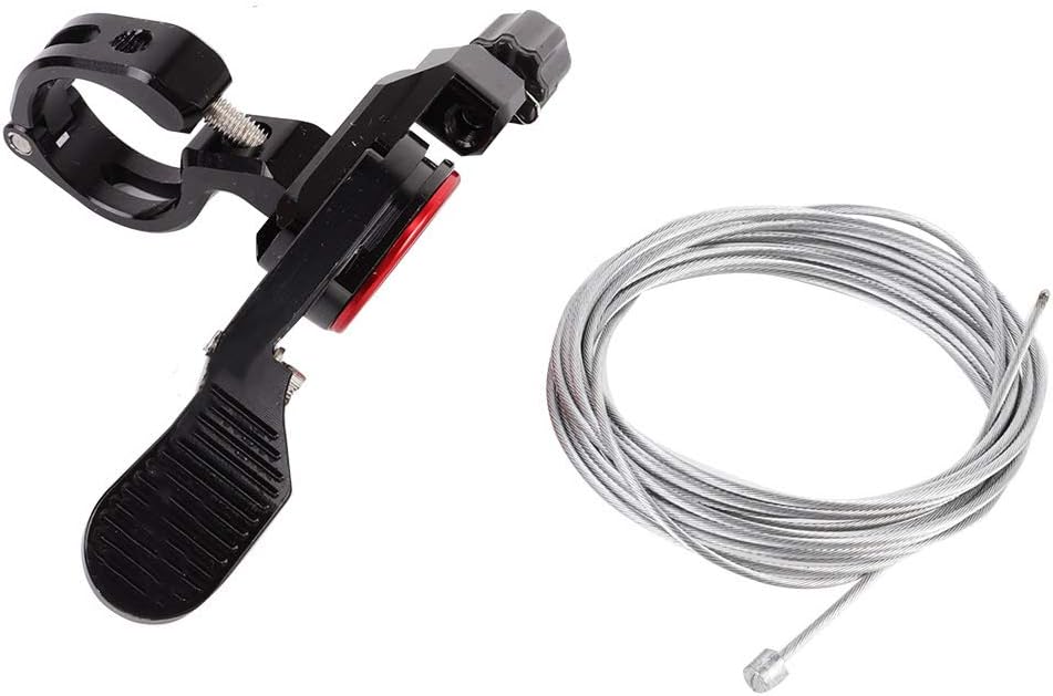 Bicycle Dropper Seatpost, Lever for ZTTO Dropper Seatpost, Aluminium Alloy, Telescopic Seatpost Lever with Adjustable Remote Control Cable for Mountain Bike