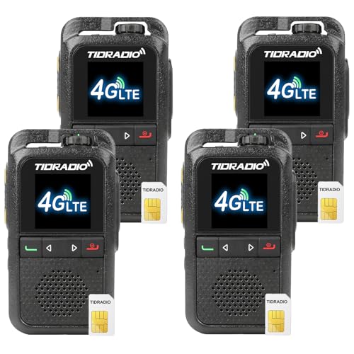 Image of TIDRADIO Unlimited Range Rapid Walkie Talkies 6000+Miles,4G LTE Long Range PoC Radio with SIM Cards,Nationwide PPT Two-Way Radios, Global Long Distance for Family,Logistics, 4 Pack,TD-G100