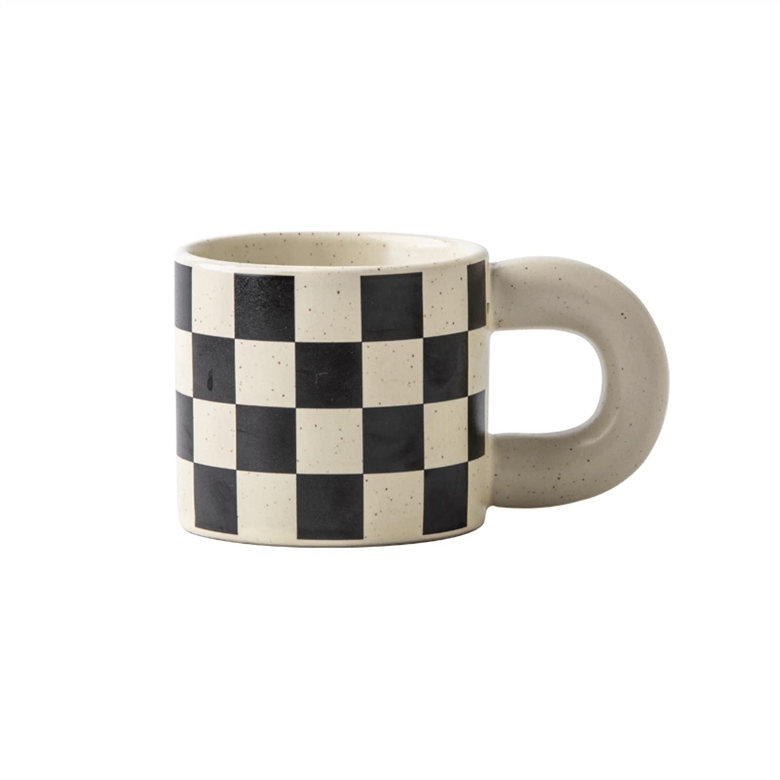 Tazas de café de cerámica negra con mango grueso para tus mañanas de desconexión