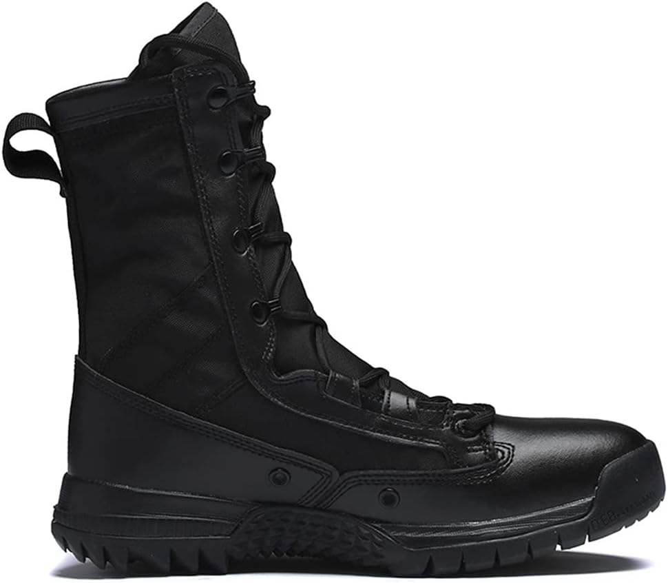 KEHAIOO Military Tactical Boots, Men Outdoor Safety Shoes, Ultralight Army Boot, Special Forces Desert Combat Ankle Boots